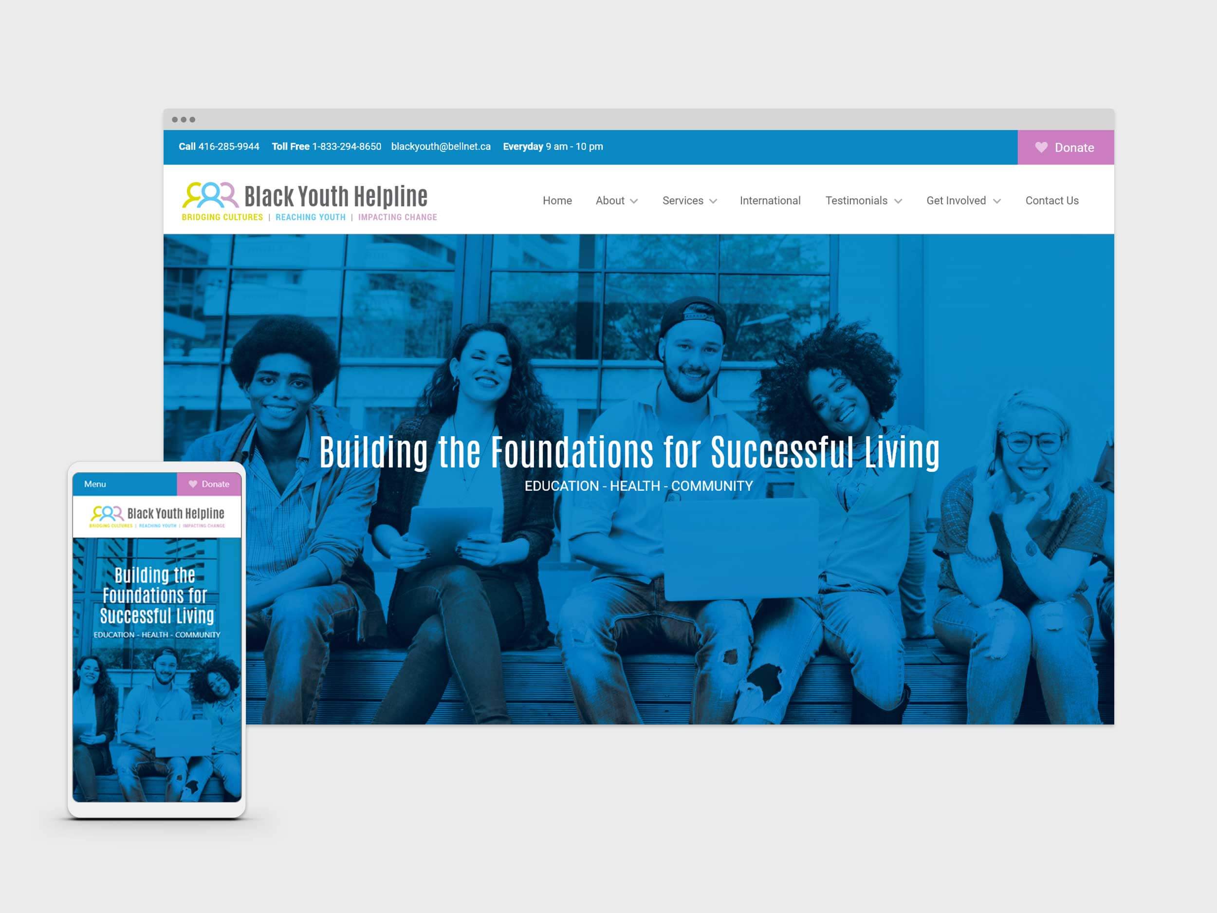 Black Youth Helpline - Website