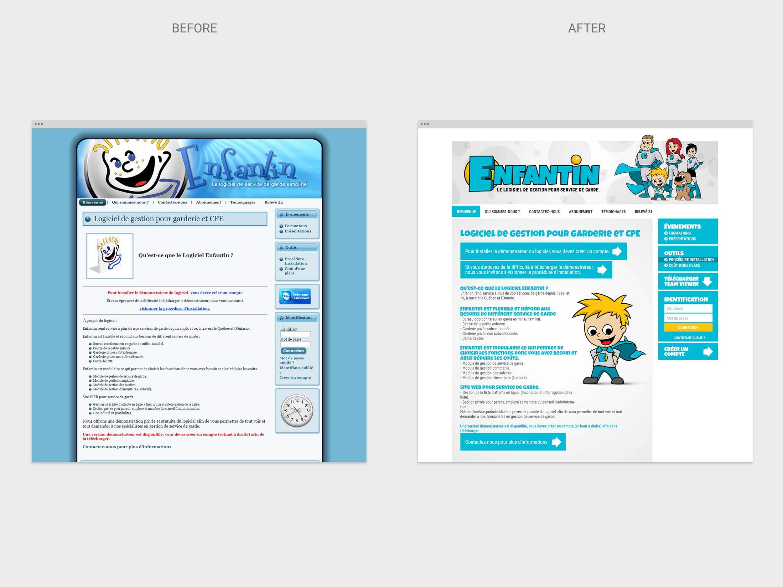Enfantin - Website - Before & After