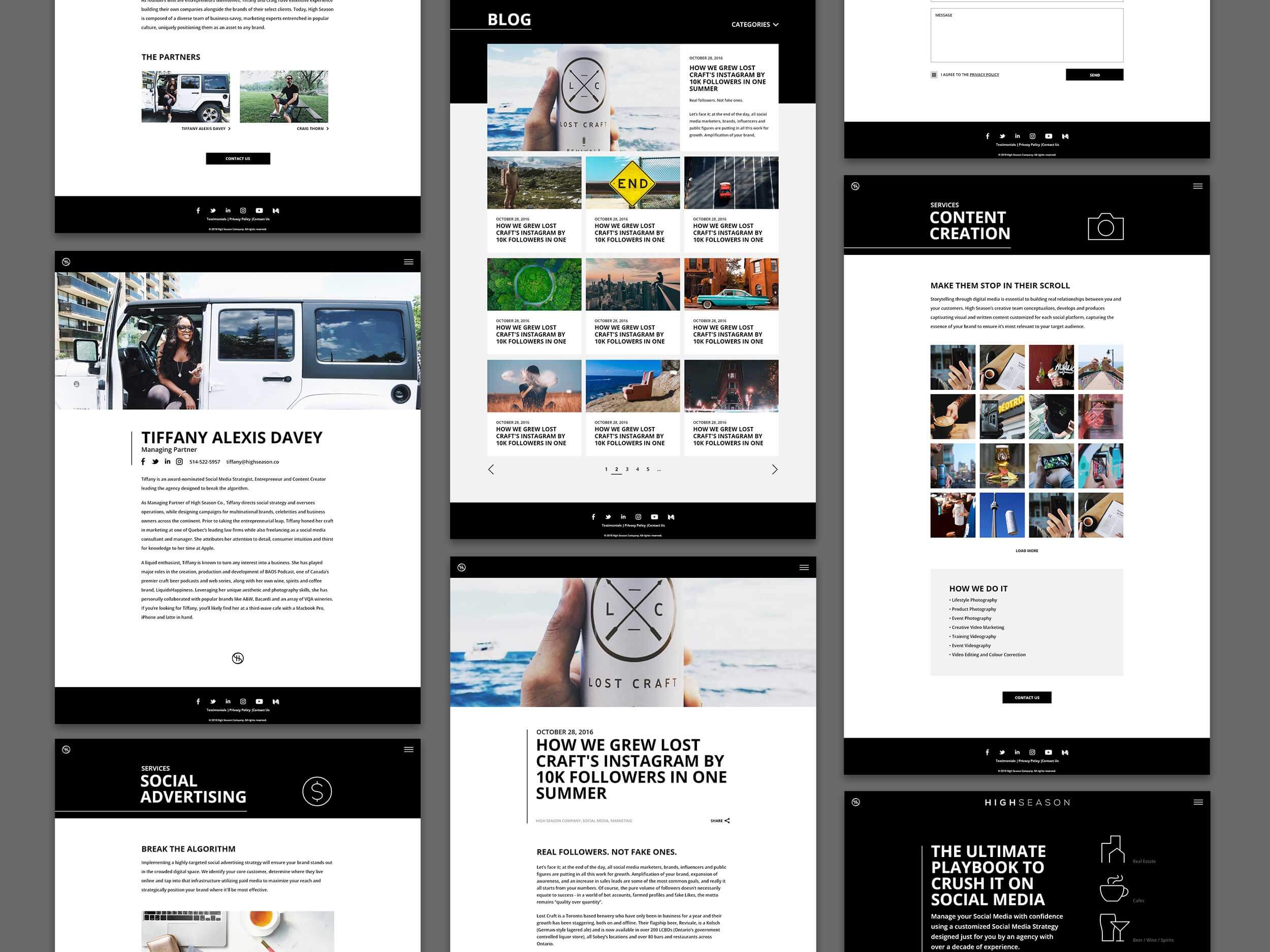 High Season - Website Montage
