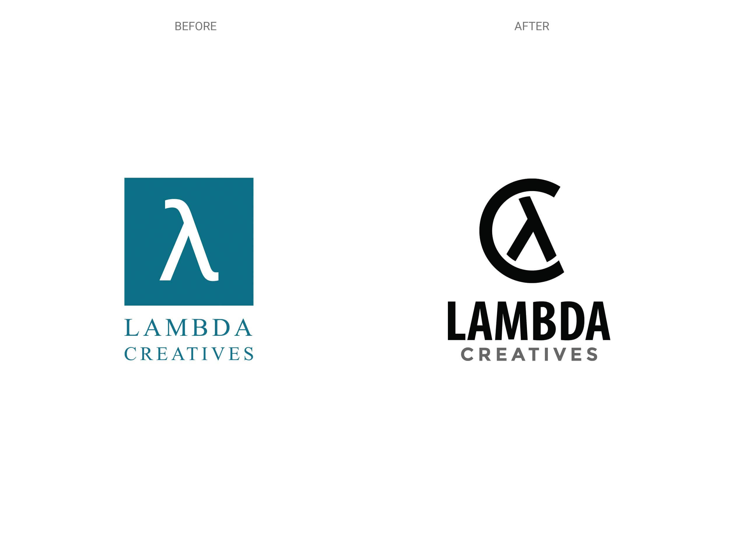 Lambda Creatives - Logo - Before & After