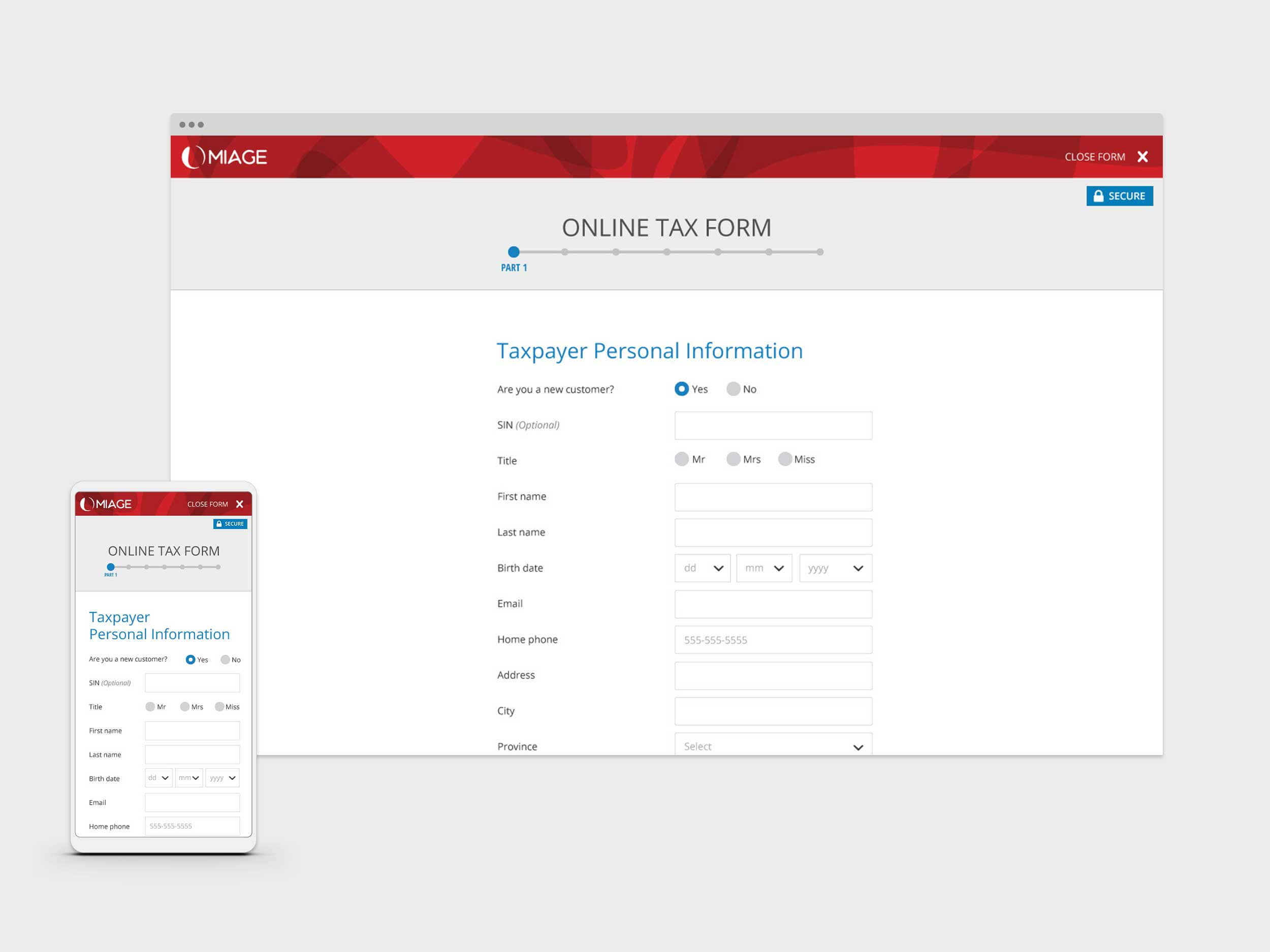 Miage - Tax Form