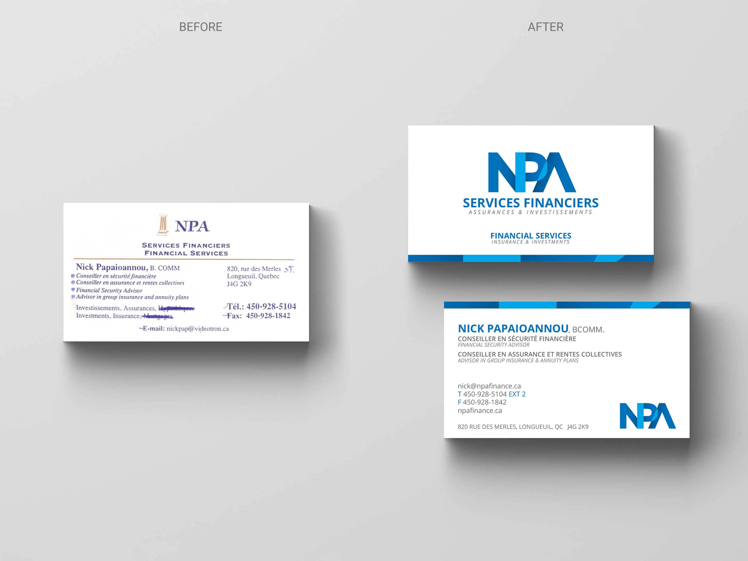 NPA - Business Card - Before & After