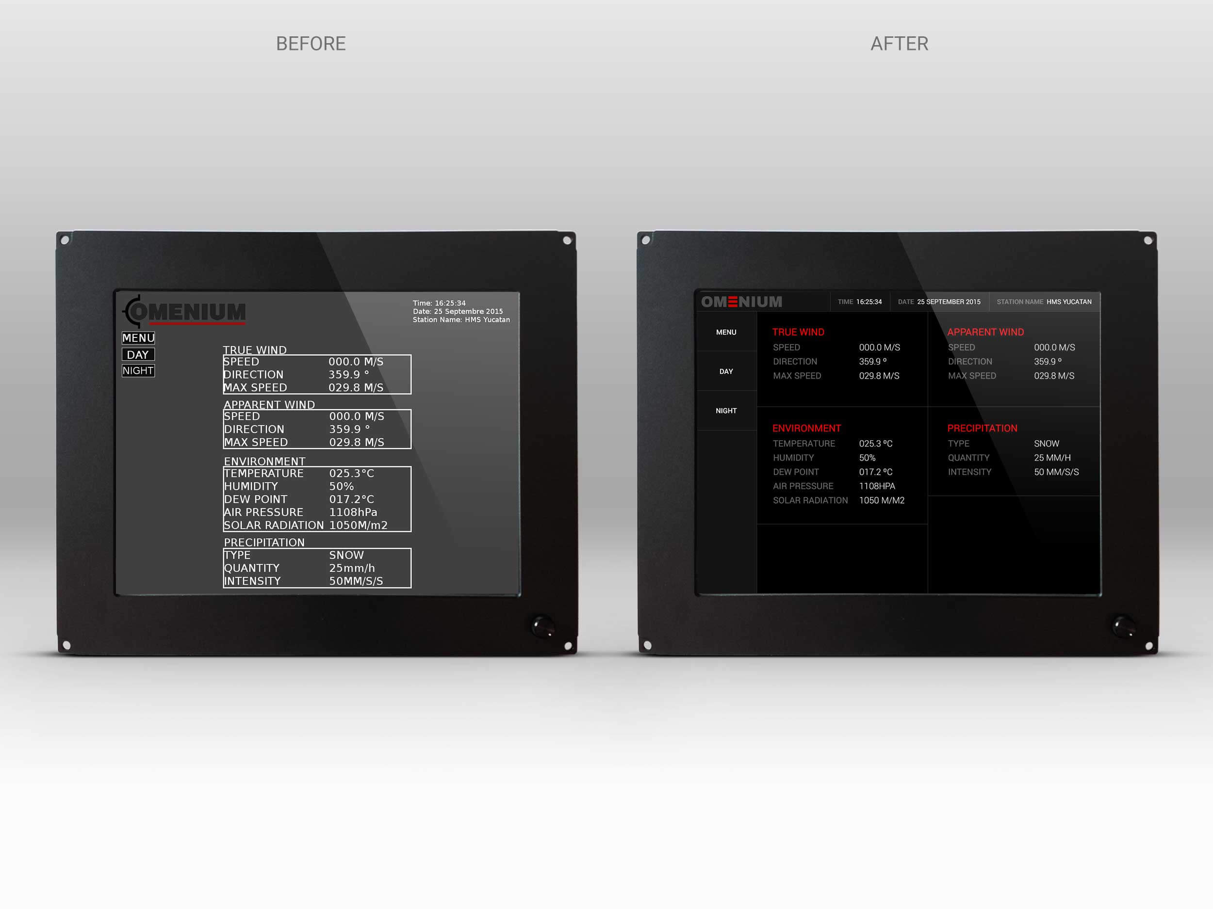 Omenium - UI - Before & After