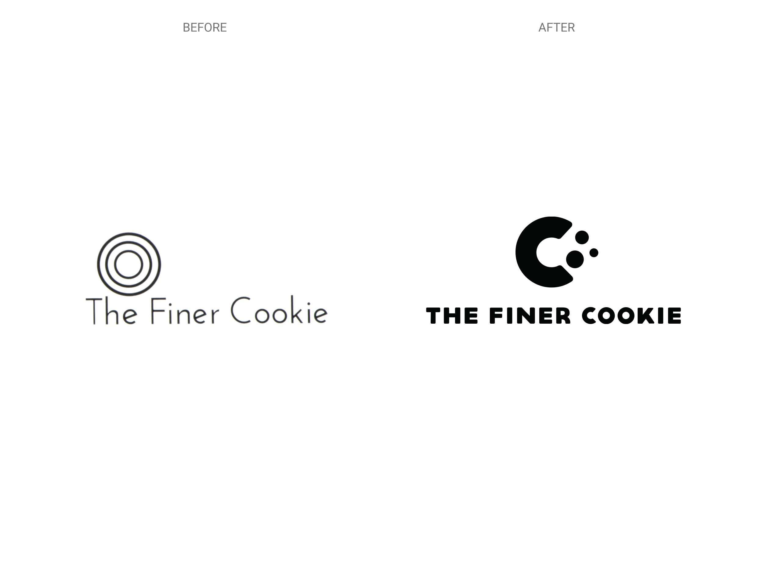 The Finer Cookie – Logo - Before & After